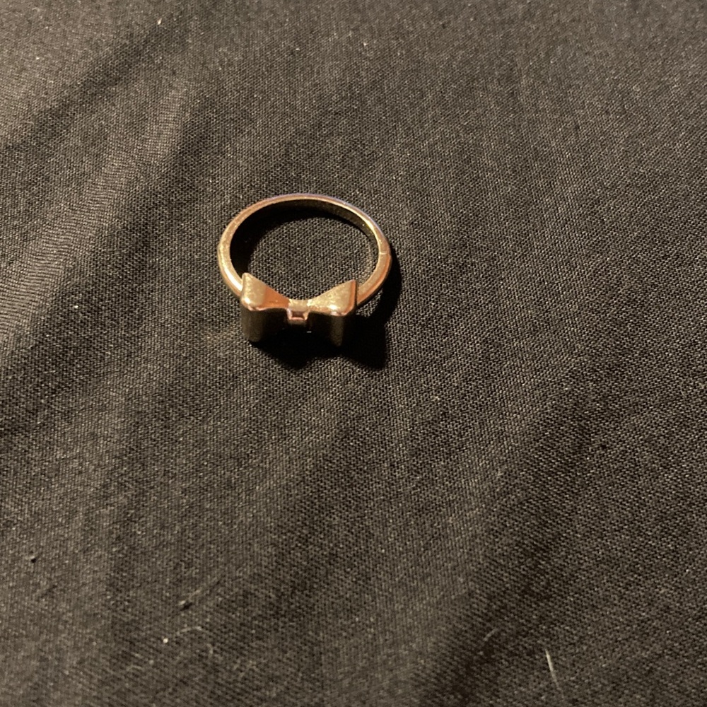Delicate Bow Accent Ring in Rose Gold